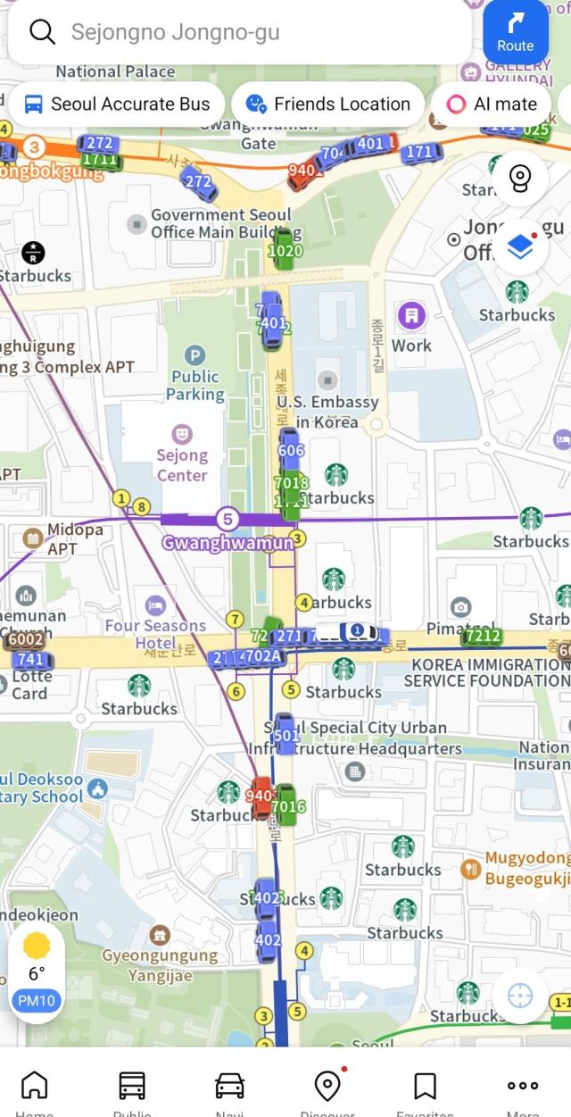 Captured image of Kakao Maps ultra-precise bus location data service March 19 2026 AJP Kim Dong-young