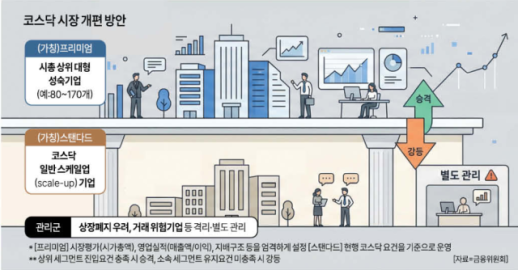 1·2부 리그제 도입...코스닥 화양연화 이끌까, 양극화만 키울까? 