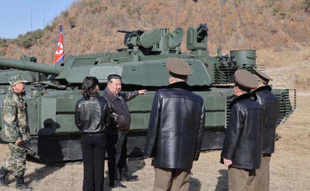 North Korea conducts military drill with new battle tanks