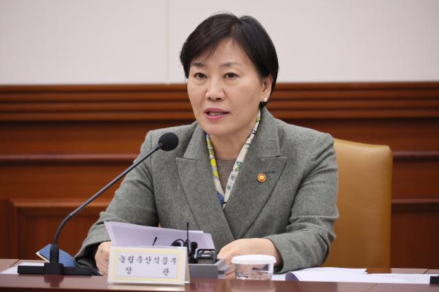 송미령 농림축산식품부 장관이 12일 서울 종로구 정부서울청사에서 열린 민생물가 특별관리 관계장관 TF에서 발언하고 있다사진연합뉴스