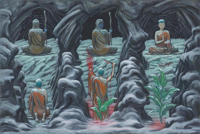 박찬경b 1965 혜가단비도2026 Oil on canvas1305 x 194 cm 사진 안천호 이미지국제갤러리