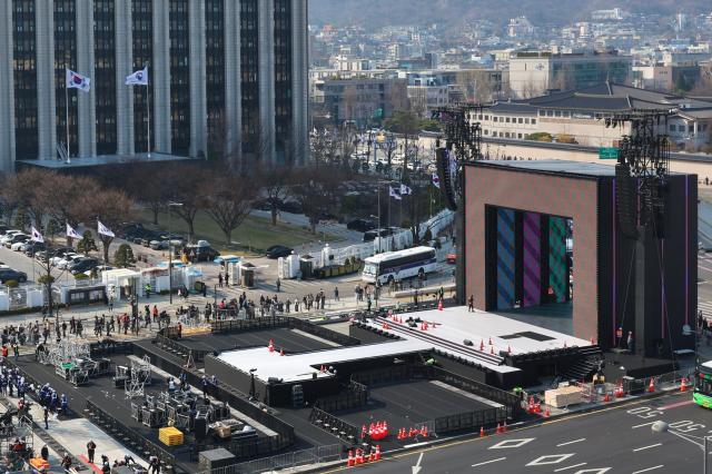 Gwanghwamun Square in Seoul ahead of the BTS concert on March 20 2026 AJP Yoo Na-hyun