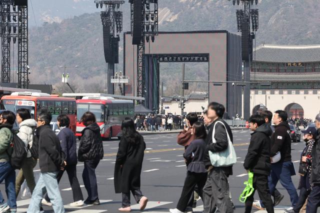 BTS 공연이 예정된 광화문광장 사진연합뉴스