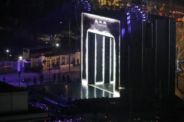 The main stage seen from AJP office building at Gwanghwamun AJP