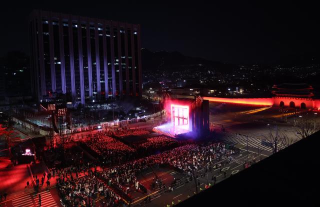 BTS comeback show at Gwanghwamun on March 21 2026 사진공동취재단Pool