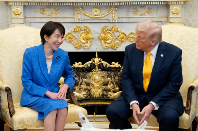 다카이치 사나에 일본 총리와 도널드 트럼프 미국 대통령사진백악관 홈페이지