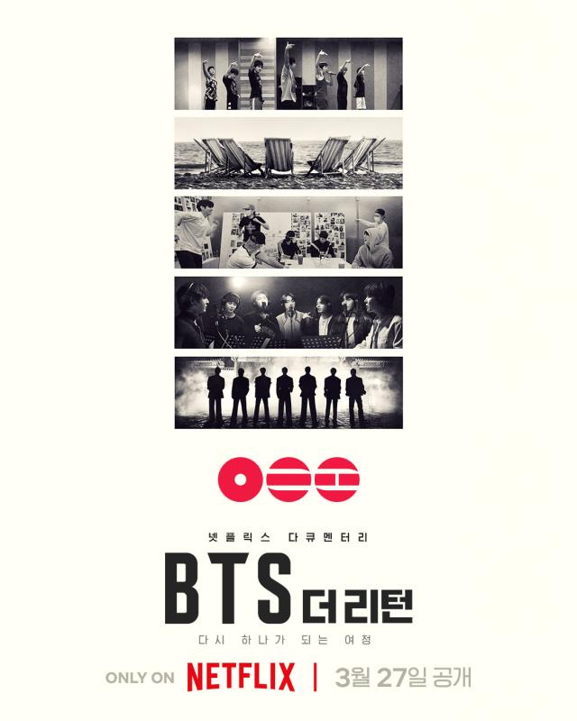 This photo provided by NETFLIX show poster of BTS upcoming documentary BTS The Return