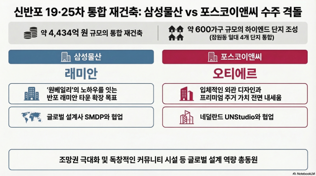 신반포19·25차 재건축 수주전 비교 사진노트북LM