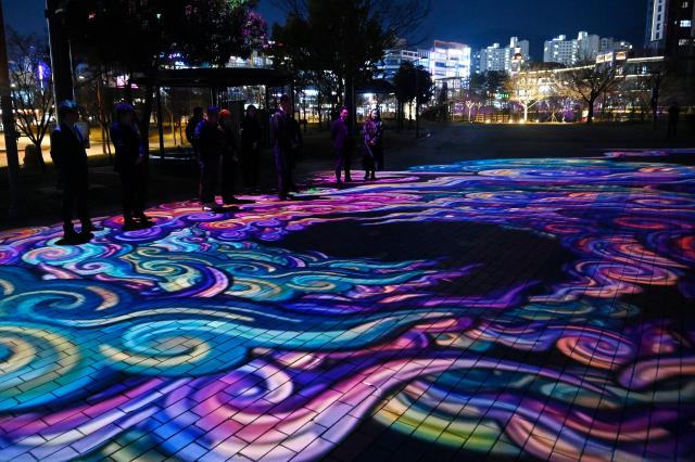 유가읍 중앙공원 미디어아트 사진달성군