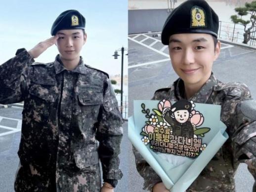 입대 강다니엘의 근황이 공개됐다