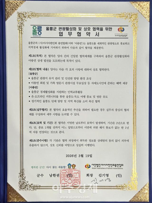 업무협약서 내용사진안경호 기자