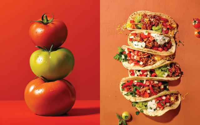 좌측부터  짭짤이 토마토 토마토 까르니타스 타코 사진이랜드이츠