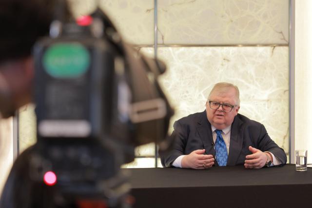 Agustín Carstens former General Manager of the Bank for International Settlements BIS speaks during an exclusive interview with AJP at The Plaza Seoul on Tuesday March 24 2026 Aju Business Daily Yoo Dae-gil