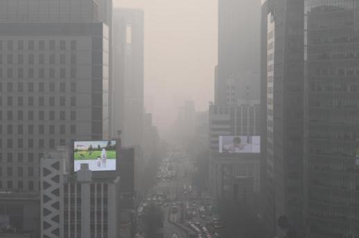 雾霾天再袭首尔