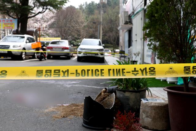 창원 아파트 칼부림 현장 사진연합뉴스
