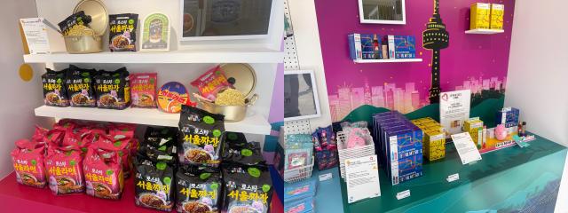 풀무원X서울라면·서울짜장 제품왼 서울마이소울X정관장 제품오 사진박자연 기자