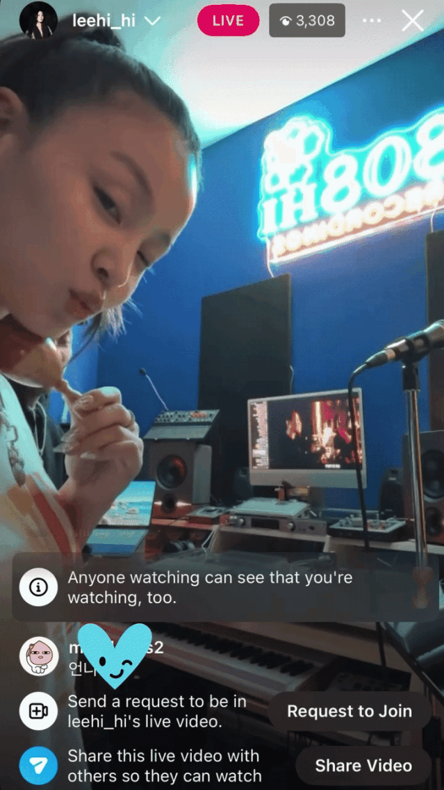 영상이하이 인스타그램 캡처