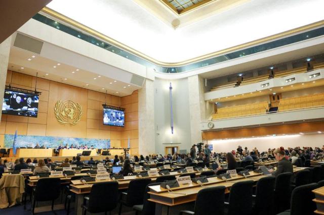 Participants attend a session of the Human Rights Council at the United Nations in Geneva Switzerland on March 16 2026 Reuters-Yonhap