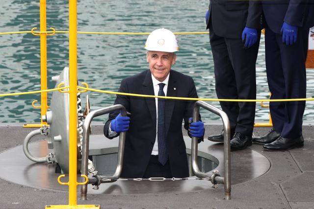 Canadian Prime Minister Mark Carney visits Hanwha Ocean’s Geoje shipyard in South Gyeongsang Province on Nov 30 2025 Courtesy of Hanwha Ocean