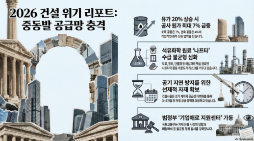 미국·이란 전쟁에 건설현장 비상…자재 수급 불안·공기 지연 어쩌나