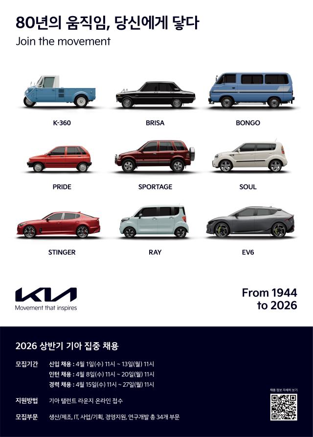 기아 2026년 상반기 집중 채용 홍보 이미지