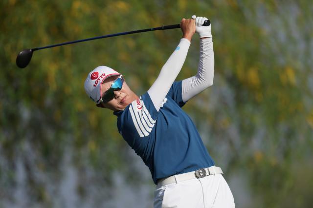 Kim Hyo-joo won the LPGA Tour Ford Championship for the second straight year, extending her run of victories to two consecutive weeks. (Yonhap via Reuters)