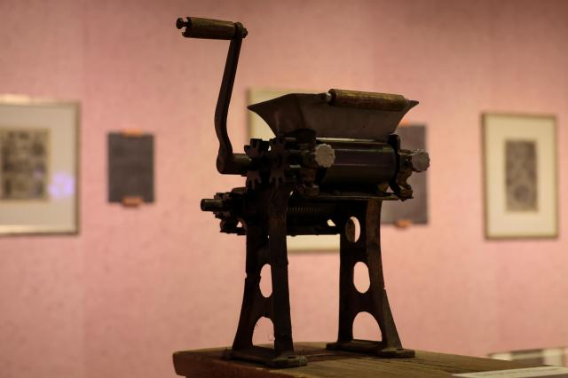 Tools used by artist Kim Sang-yu are on display at his centennial exhibition “Unworn” at the Seoul Museum in Jongno District Seoul March 31 2026 AJP Yoo Na-hyun