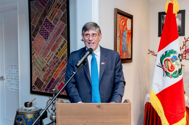 Ambassador Duclos giving speech during  Korea Friendship Day
