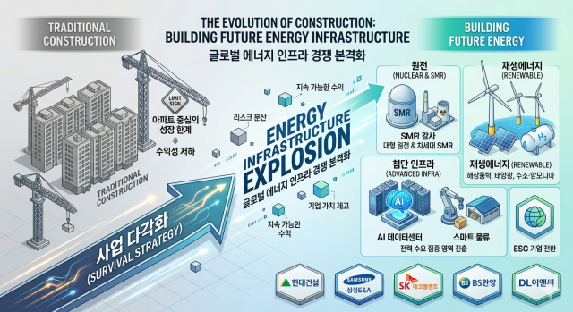 주요 건설사 사업 다각화 관련 이미지사진챗지피티로 생성한 이미지