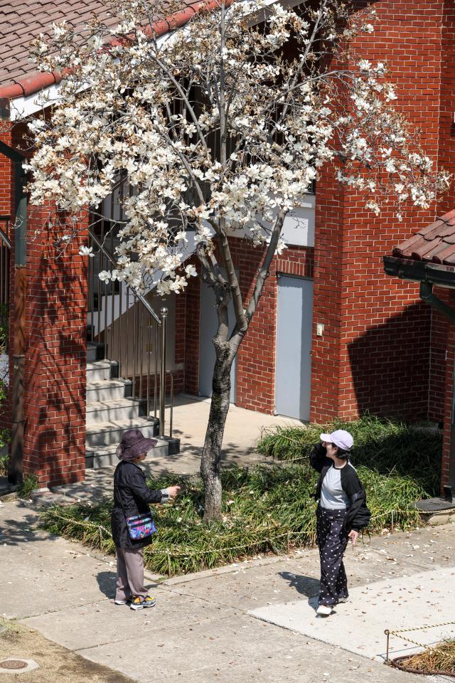 Citizens take a rest at Yongsan Park in Seoul’s Yongsan District on April 2 AJP Yoo Na-hyun