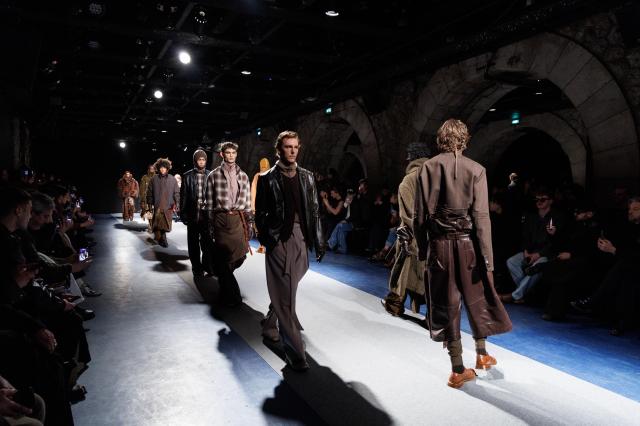 Models walk the runway for the Songzio 26AW collection during Paris Fashion Week Courtesy of Songzio