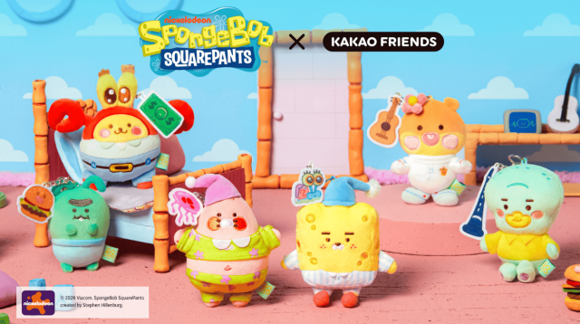 카카오프렌즈 피크닉 시즌  니켈로디언의 네모바지 스폰지밥과 협업 굿즈 출시