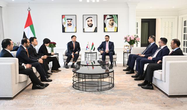 Korean finance minister Koo Yun-cheol meets ambassadors from the six Gulf Cooperation Council GCC countries — Saudi Arabia the United Arab Emirates Qatar Kuwait Oman and Bahrain — on April 3 2026 Provided by the Ministry of Finance and Economy April 5 2026