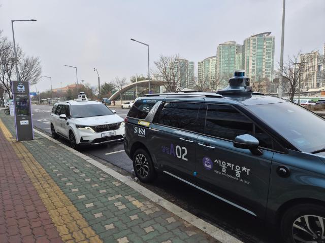 상암동에서 운영되고 있는 자율주행 A02 사진백서현 기자