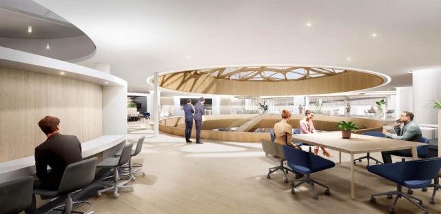 Artist’s rendering of office space at Hana Financial Group’s Cheongna headquarters. [Photo=Hana Financial]