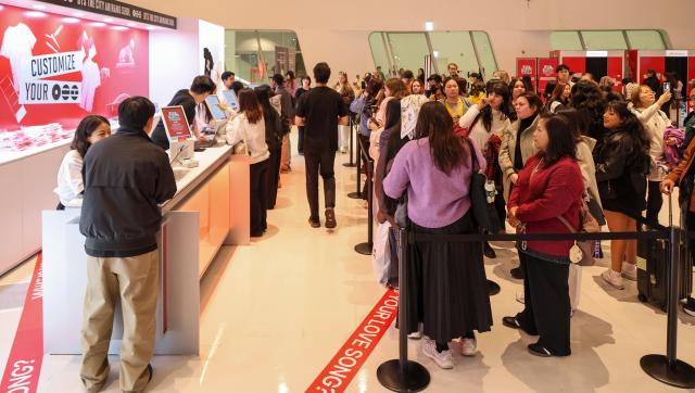 The “ARMY Madang” pop-up is underway at Dongdaemun Design Plaza DDP in Dongdaemun District Seoul on April 7 2026 AJP Yoo Na-hyun 20260407