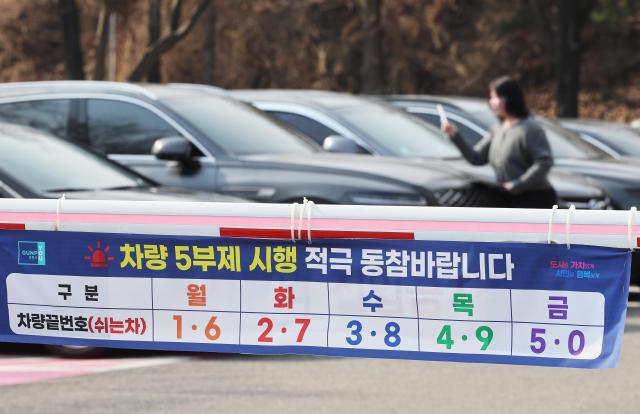 8日から公共機関の車両2部制・公共駐車場5部制を実施