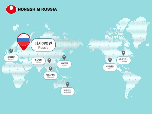 농심 해외법인 세계지도 그래픽 이미지 사진농심