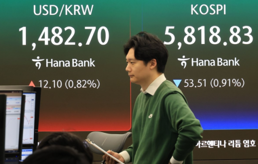 코스피, 호르무즈 해협 재봉쇄 변수에 5826.45로 하락 출발…휴전 기대 하루 만에 꺾이나