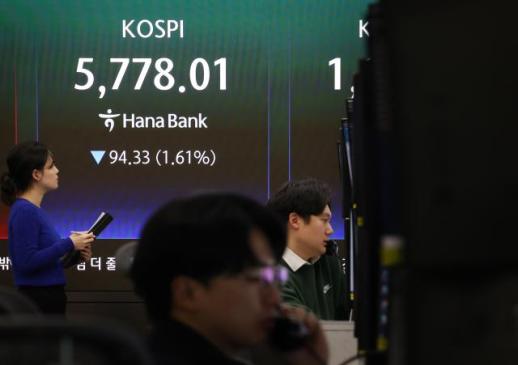 [마감시황] 코스피, 휴전에도 하락 마감…5800선 내줘