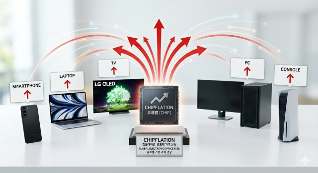 메모리 가격이 오르는 칩플레이션이 스마트폰을 넘어 TV PC 노트북 등 모든 가전으로 확산되고 있다 사진구글 제미나이