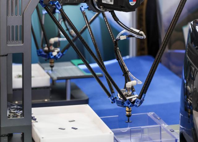 The Electronics Manufacturing Korea x NEPCON KOREA 2026 and Automotive World Korea exhibitions are underway at COEX in Seoul on April 10 2026 AJP Yoo Na-hyun 20260410