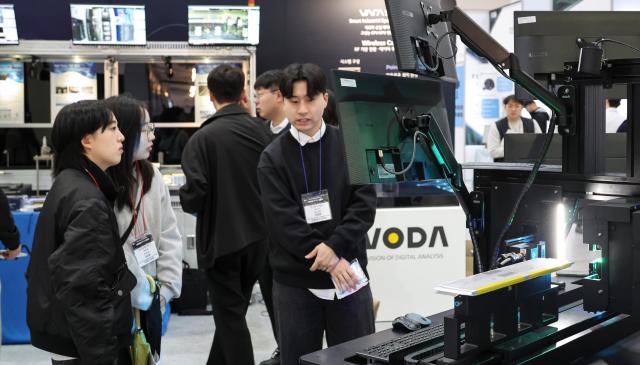 The Electronics Manufacturing Korea x NEPCON KOREA 2026 and Automotive World Korea exhibitions are underway at COEX in Seoul on April 10 2026 AJP Yoo Na-hyun 20260410