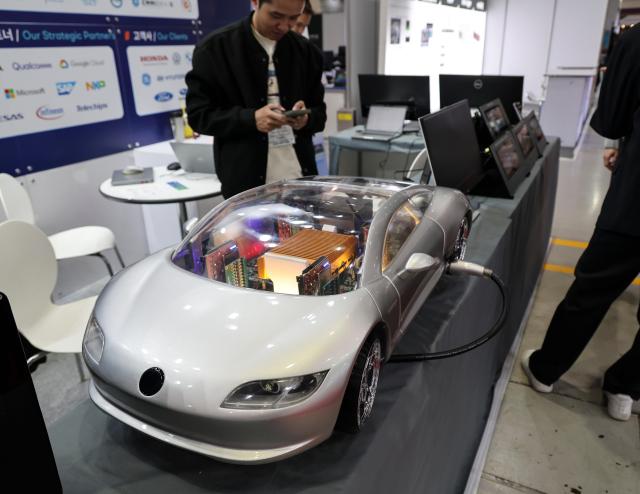 The Electronics Manufacturing Korea x NEPCON KOREA 2026 and Automotive World Korea exhibitions are underway at COEX in Seoul on April 10 2026 AJP Yoo Na-hyun 20260410
