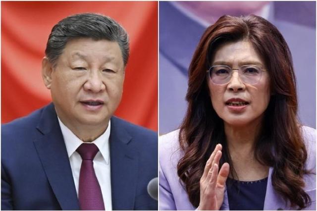 시진핑 중국 국가주석왼쪽과 정리원 대만 중국국민당 주석 사진신화·EPA 연합뉴스