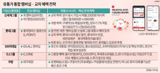 혜택 모아 고객 잡는다…유통가, 계열사 멤버십 시너지로 록인
