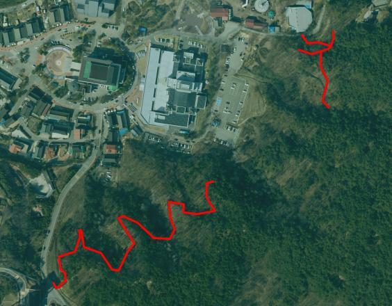 덕음산 솔바람길 데크 도장공사 위치도사진남원시