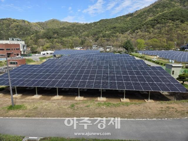 광주시 상수도본부가 설치한 태양광발전시설 사진광주시