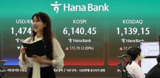 코스피, 미·이란 2차 종전 협상 기대감에 6100선 복귀…2.9% 상승 출발