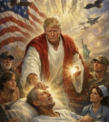 지난 12일 도널드 트럼프 대통령이 올린 이미지 사진도널드 트럼프 대통령 트루스소셜